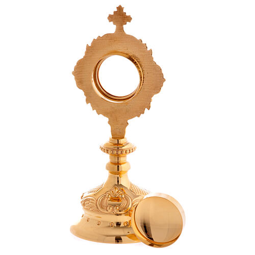 Molina reliquary baroque style in golden brass 5