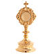 Molina reliquary baroque style in golden brass s1