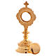 Molina reliquary baroque style in golden brass s5