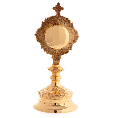 Baroque style reliquary in gold-plated brass, Molina 4