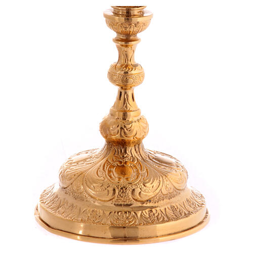 Molina reliquary in golden brass made with chasing technique 4
