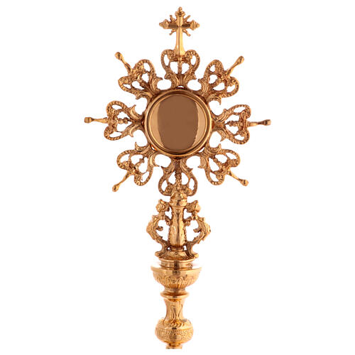 Reliquary in gold-plated brass hand chiseled, Molina 2