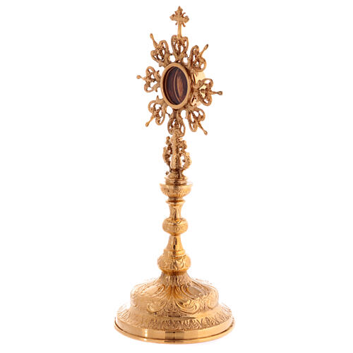 Reliquary in gold-plated brass hand chiseled, Molina 3