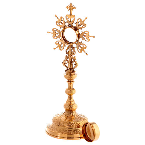 Reliquary in gold-plated brass hand chiseled, Molina 6