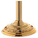 Reliquary in gold-plated brass h 26 cm with crystal stones s4