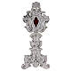 Reliquary with silver-plated metal cross h 40 cm s1
