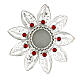 Reliquary 5 cm 925 silver and red stones s1