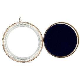 Reliquario filigrana tondo 6 cm argento 925 s3