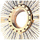 Bicoloured monstrance with angels, brass and red stones, 85 cm s15