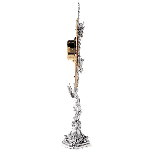 Ostensorio base ángel latón bicolor 70 cm barroco 10