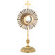 Gold plated brass monstrance with rays h 50 cm s9