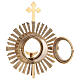 Gold plated brass monstrance with rays h 50 cm s10