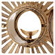 Gold plated brass monstrance with rays h 50 cm s11