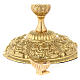 Gold plated brass monstrance with rays h 50 cm s12