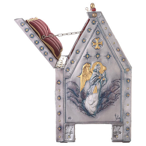 Relikwiarz Papież Wojtyła miedź rzeźbiona 40x40x20 cm 7
