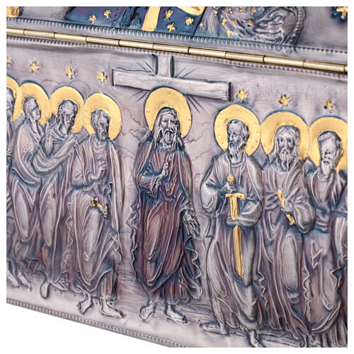 Relikwiarz Papież Wojtyła miedź rzeźbiona 40x40x20 cm 14
