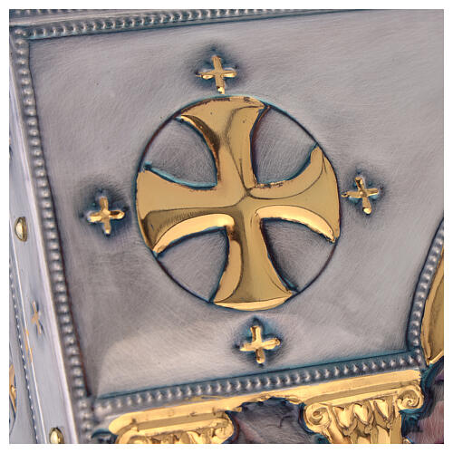 Relikwiarz Papież Wojtyła miedź rzeźbiona 40x40x20 cm 17