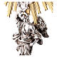 Ostensorio Barocco ostia magna con angelo ottone h 85 cm s5