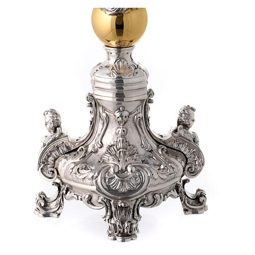 Baroque monstrance large host with brass angel h 85 cm 8
