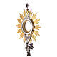 Baroque monstrance large host with brass angel h 85 cm s2