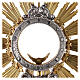 Baroque monstrance large host with brass angel h 85 cm s3