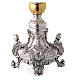 Baroque monstrance large host with brass angel h 85 cm s8