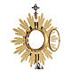 Baroque monstrance large host with brass angel h 85 cm s11