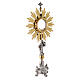 Baroque monstrance large host with brass angel h 85 cm s14