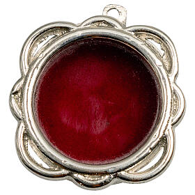 Reliquary with silver-plated edge, 1 inch diameter