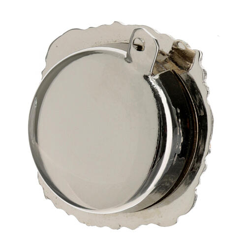 Reliquary of 1.4 in diameter, silver-plated edge 2