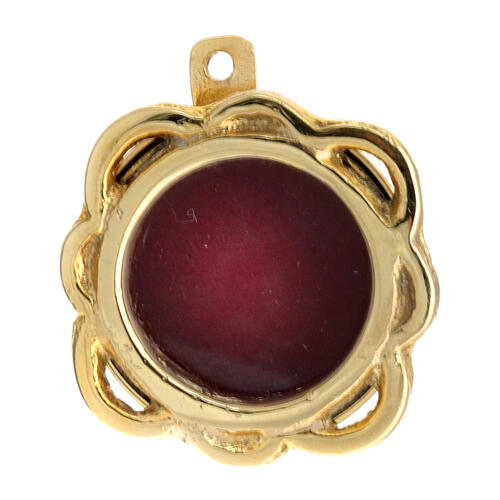 Reliquiar aus goldfarbenem Messing – Ø 2,5 cm 1