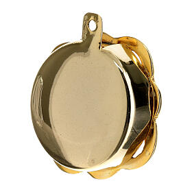 Reliquary case diameter 2.5 cm gilded brass