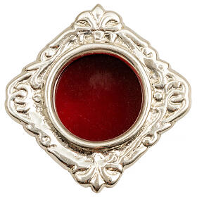 Reliquiar mit silberfarbenem Zierrand – Ø 6 cm