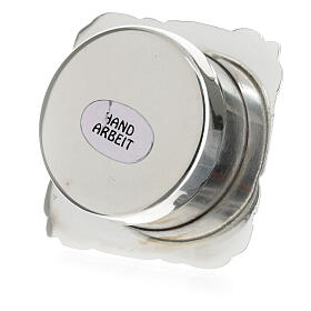 Reliquiar mit silberfarbenem Zierrand – Ø 6 cm