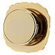 Reliquiario con bordo dorato barocco 6 cm diametro croce s2