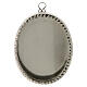 Oval wall reliquary of silver-plated brass, h 4 in s1