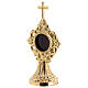 Reliquary with simple base, gold plated brass, 7 in s2