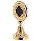 Relicário circular latão dourado h 15 cm moderno s2