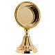 Relicário circular latão dourado h 15 cm moderno s3