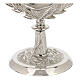 Silver-plated brass monstrance with floral pattern for 2.5 in host s3