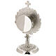 Silver-plated brass monstrance with floral pattern for 2.5 in host s6