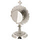 Silver-plated brass monstrance with floral decoration for hosts 6.5 cm s6