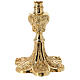 Baroque style reliquary in golden brass h 30 cm angels s3