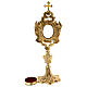 Baroque style reliquary in golden brass h 30 cm angels s6