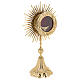 Golden brass monstrance h 38 cm grain and vine s4