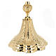 Golden brass monstrance h 38 cm grain and vine s6