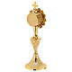 Flower-shaped reliquary, gold plated brass, h 7 in s4