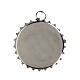 Reliquiario 3,2 cm argento 800 vetro cornice fiori s4