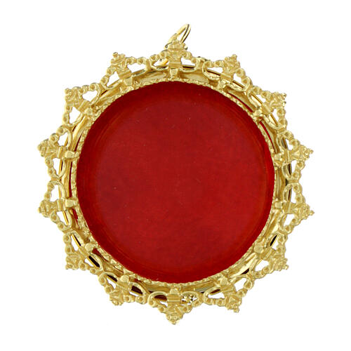 Teca argento 800 dorata reliquiario cornice 3,2 cm 1