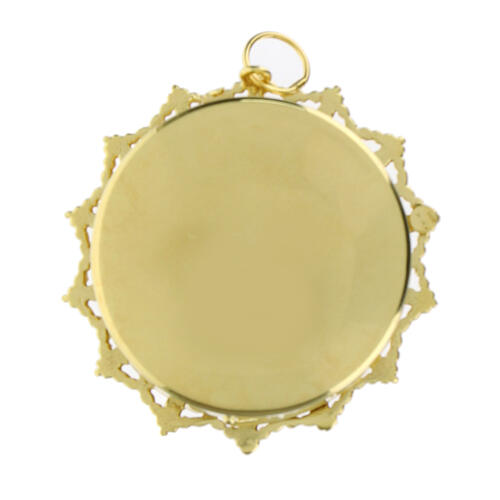 Teca argento 800 dorata reliquiario cornice 3,2 cm 4